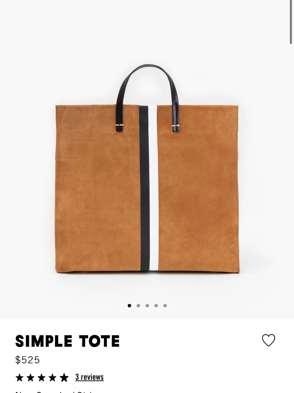 Clare V Tan Suede Tote “simple tote”